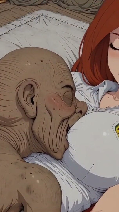 A hot red-haired government clerk apparently wants to visit an ugly man's home to sex -  HD Hentai Video | Clip 1