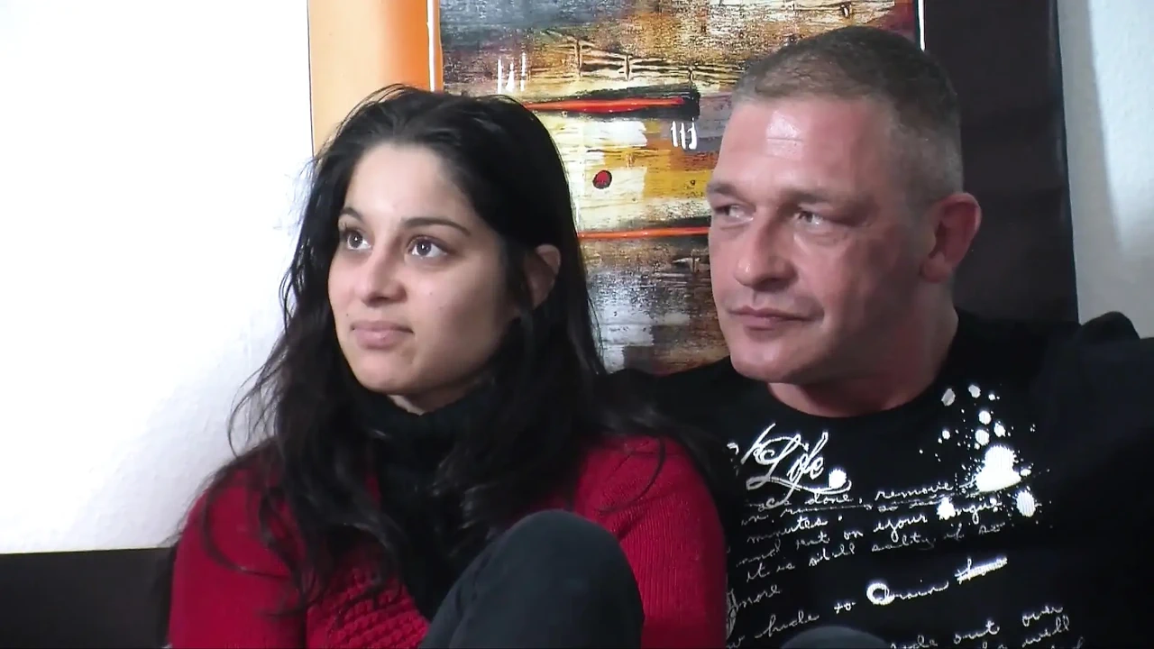 Sweet young Turkish girl in front of the camera for the first time