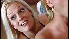 Furious and starving blonde whore gets her asshole fucked and drinking cum