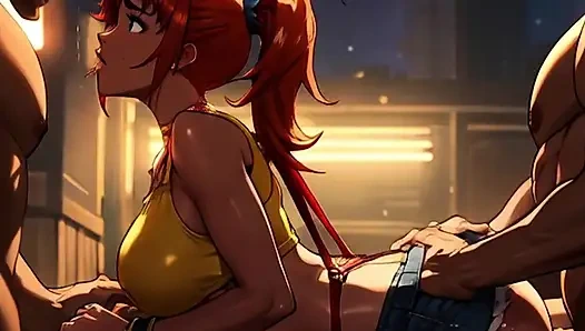 Misty si cewek culuk rambut merah dientot habis-habisan sama besar pria kulit hitam