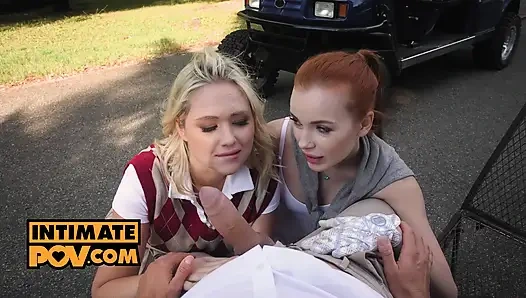 Megan Murkovski And Jessie Ames Golf Day Turns Naughty