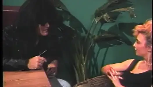 Hot blonde gets bent over and banged from the back by rocker