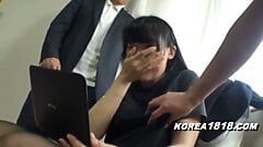 Seksowna koreańska dziewczyna filmująca jav w Japonii