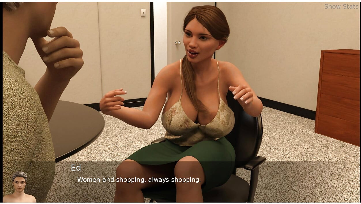 Project hotwife - gameplay - roleplay - taboo - couple do sex in office caught by stranger
