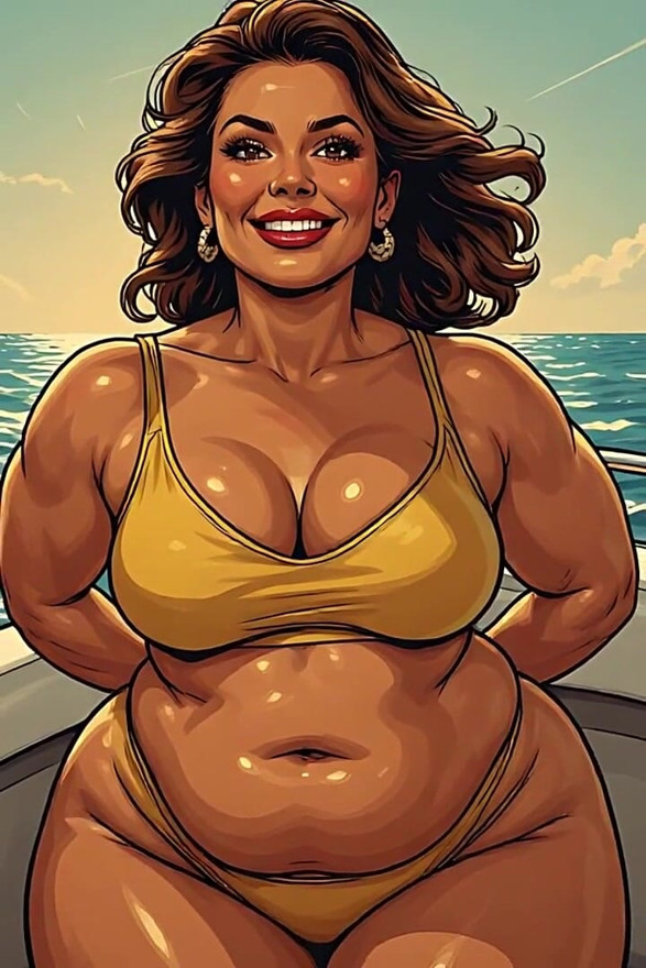Hot Women Enjoying Yacht Ai Art