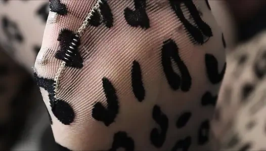 Шаловливая трах в колготках с леопардом