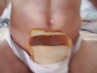 Super hot thicker toast white bread woman