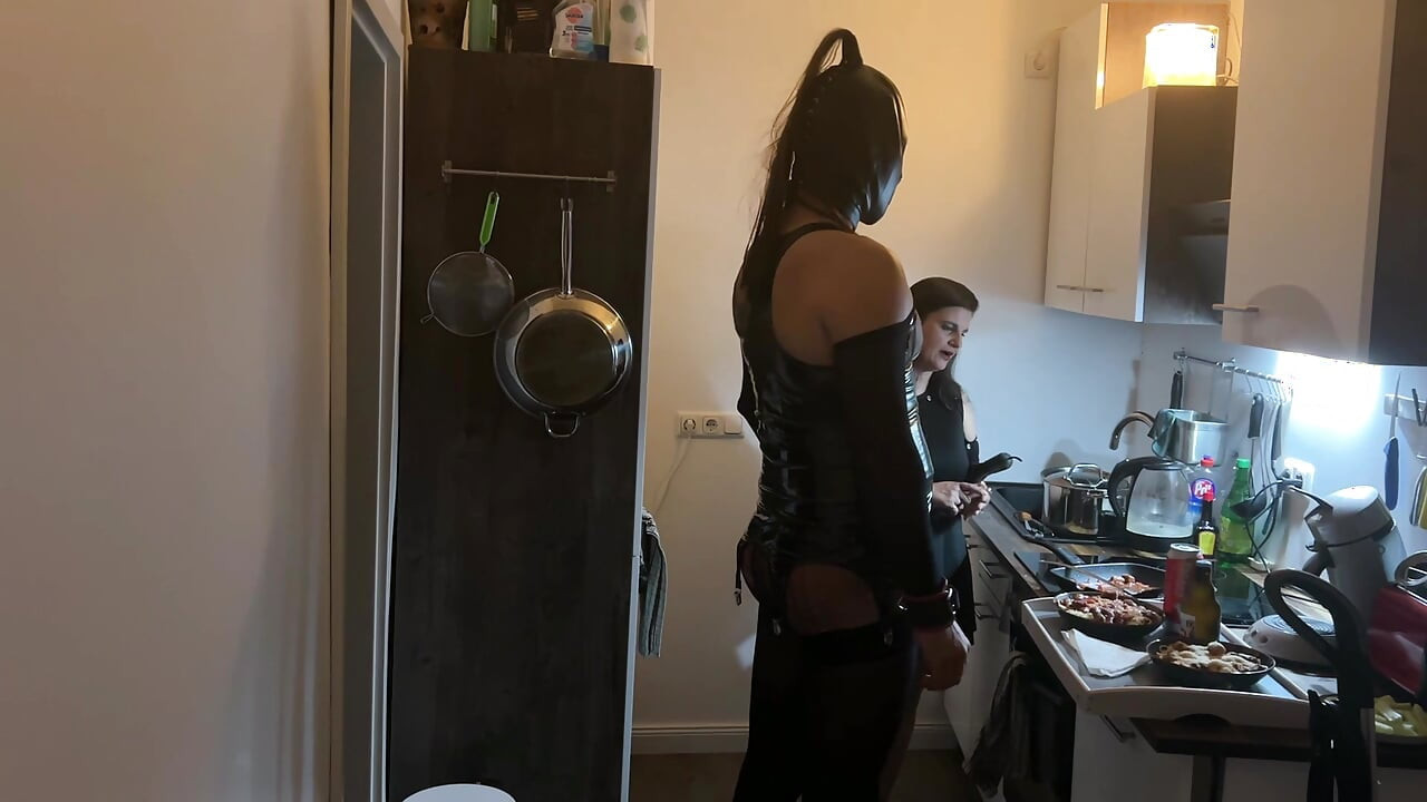 Kinky Kitchen Encounter: Fetish Babe Dominates Her Friend