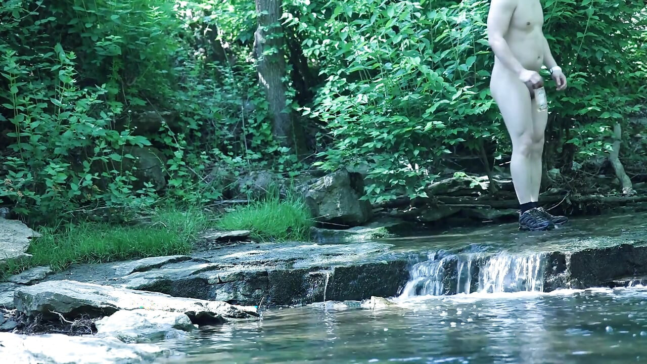 Flexing by the Waterfall, Trying to Sneak a Little Private Moment…