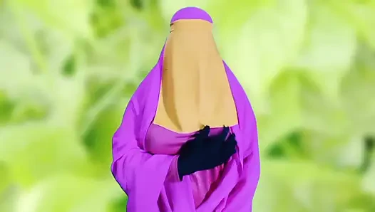 Bangladeşli güzel kadın burqa giyiyor seks yapıyor ve edepsizce konuşuyor