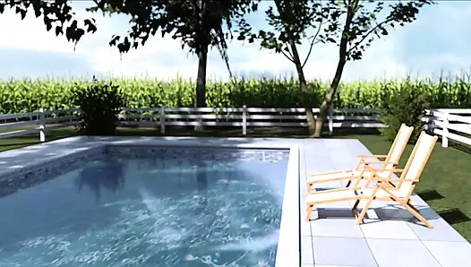 Orta yaşlı seksi kadın deresi #5 Ormanda kadını siktim - bir yüzme havuzu satın aldım