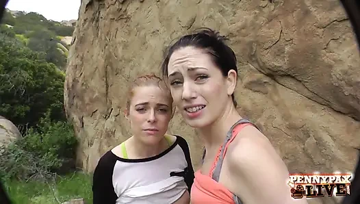 Alex Legend Finds Penny Pax & Sarah Shevon Hiking and He Gets a Hot Blow...