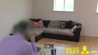 MisterFake Hot British chick doubts agent in hardcore casti