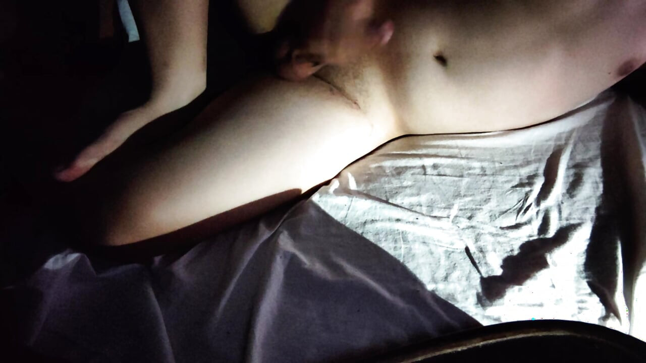teen boy masturbating in his dark room