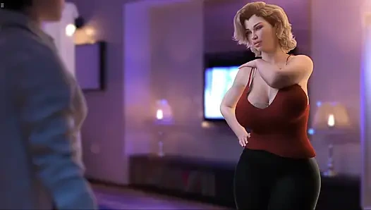 Stepmom Showing Her Boobs Cleavage And She Gets Massage