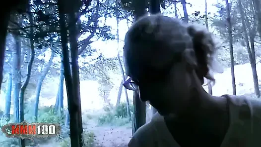 Starla-candy Beautiful French Blonde Starla Candy Pees in the Woods Then Sucks Terry's Cock