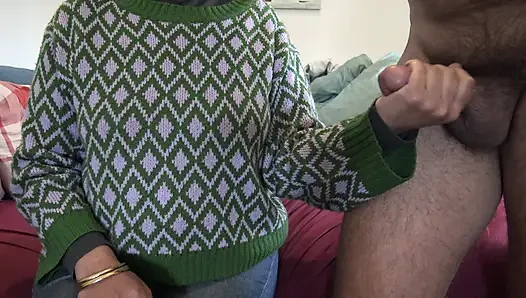 Real stepmother gives handjob to her 40 year old virgin stepson