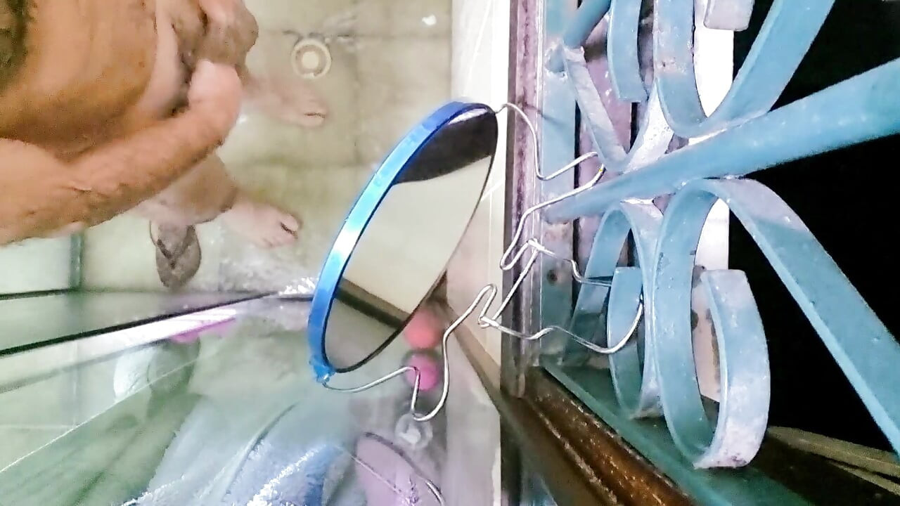 Furry is caught cumming in the company bathroom, smeared the floor with cum!