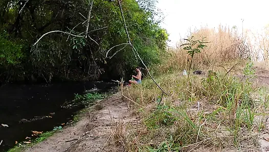 Strangers are caught having sex at the waterfall.