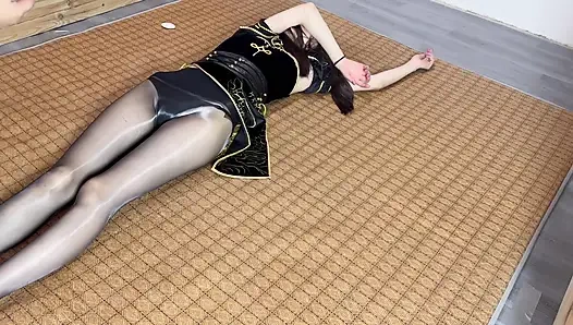 Chunli блестящий черный + стул м ноги (часть 1)