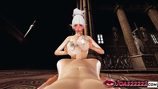 Reina elf 3d animasyon - büyük memeli meme sikişi, frenulum yalama, sansürsüz hentai'de sikiş deliği boşalması