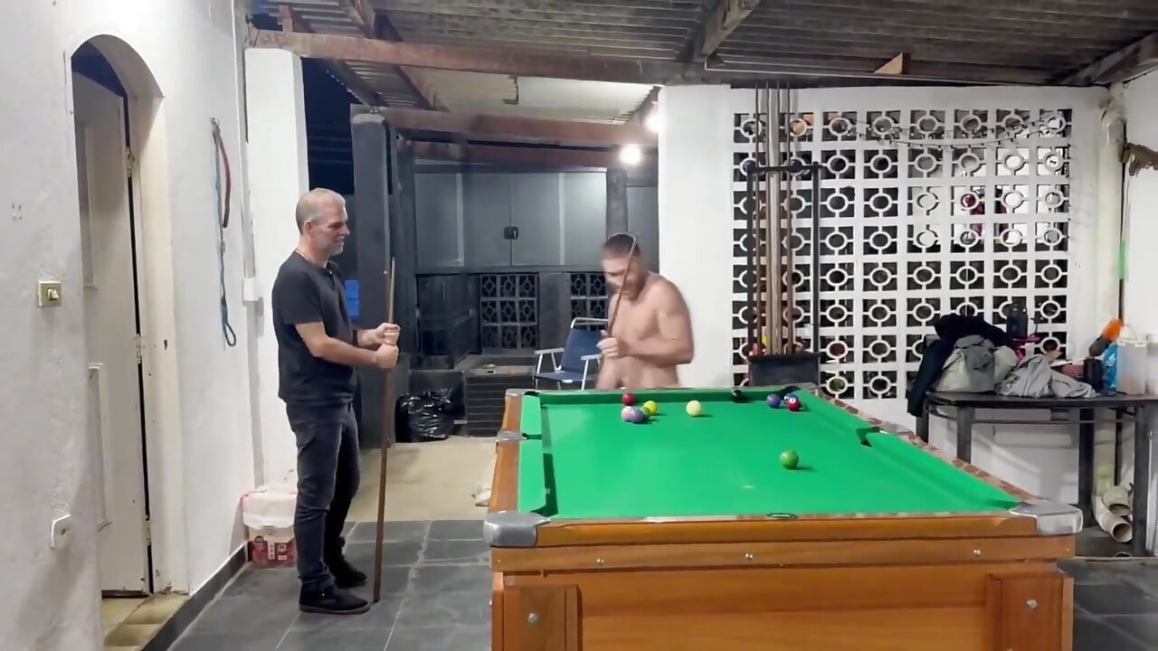 Sr Carmona and Victor Ferraz Playing Naked Billiards