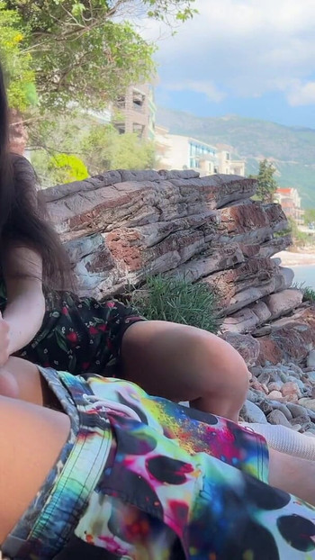 Must-see moment from "Public Dick Flashing on the Beach - I took his dick in my hand and helped him cum"