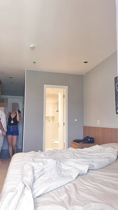 While my husband grills outside, I suck and get pounded by his friend in the room