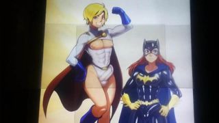 Правило 63, трибьют спермы для Batgirl и Powergirl