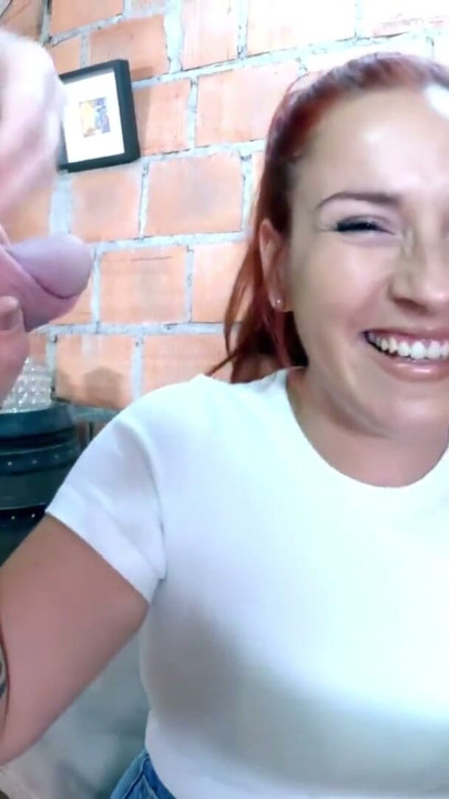 Good fuck on the couch with the lovely redhead Argentinian teen Ammy Redhead | Clip 1