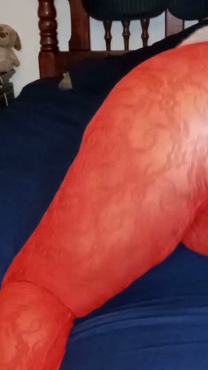 Feeling Horny In My Red Lace Bodystocking | Clip 1