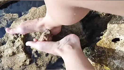 Footjob in the Sea