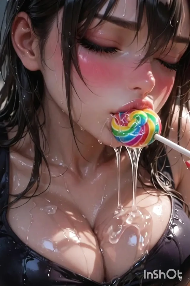 Lollipop licking compilation, 3d anime