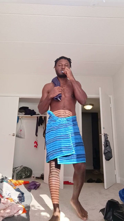 Just got out the shower and brushing my teeth