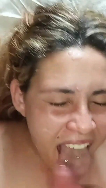 Key moment from "I sit on my stepsister's chest so she can suck my cock and I fill her face with semen"