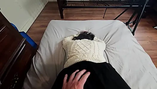 Cum in me! Petite Cutie begs for creampie from Big cock!!