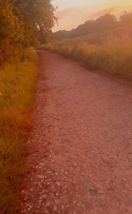 Long naked walk to the welcome sign , different direction