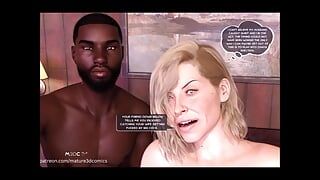 La moglie matura formosa viene beccata a tradire il marito con un bbc in Motel (fumetto 3D)