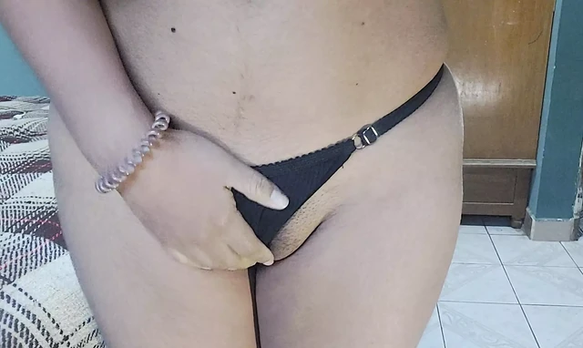 Horny wife in thong asking for cock