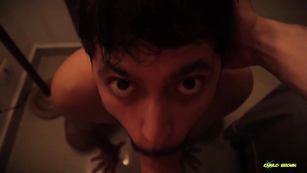 POV Blowjob Cum Eating Daddy Camilo Brown Sucking Big Cock Twink Nico Mucci
