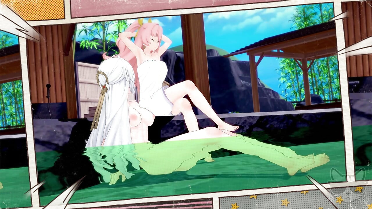 Aether lost in time 1 : Yixuan and Nicole (zenless zone zero) in hot spring !