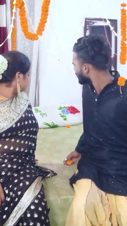 Biggest Indian Boobs Horny Bhabhi Fucked by all Boys at her wedding Night ( Hindi Audio ) | Clip 1