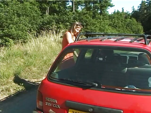 Milf taking car of a guy she just hit with her car