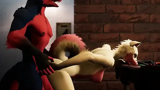 Hard Fucking Against the Table (loop) (furry Sex)