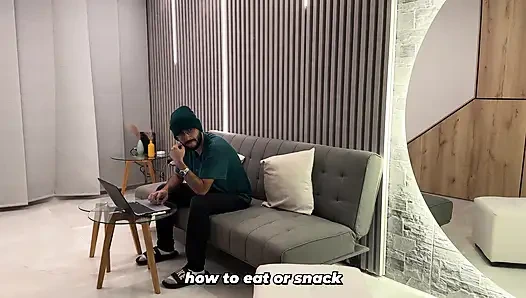 Vollbusige brünette MILF hilft ihrem schwager, wenn seine frau weg ist