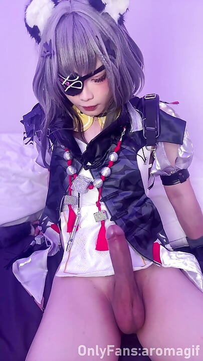 Arknights: Endfield-Cute big cock femboy Tangtang cosplay masturbating and cumshot