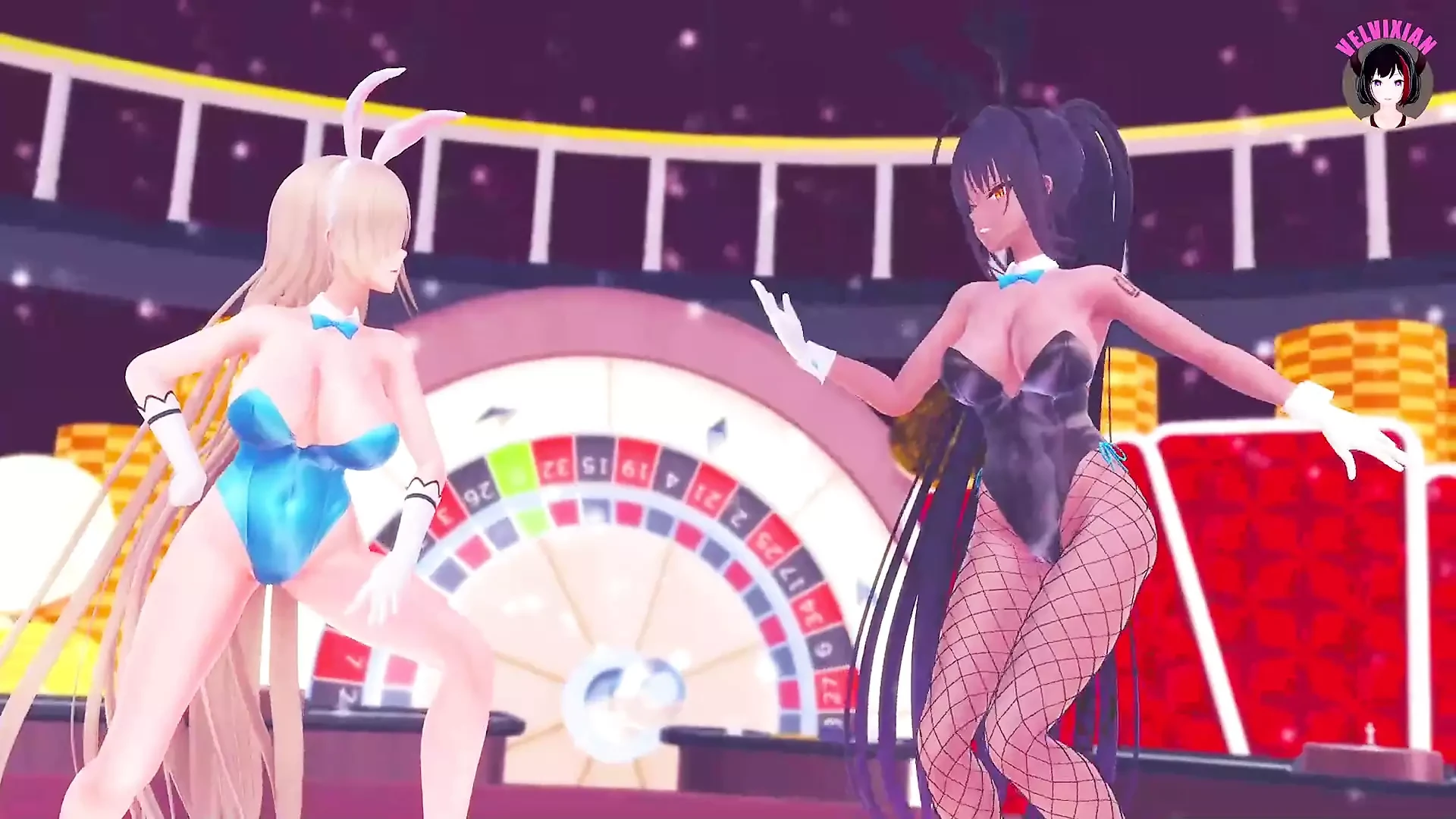 Karin & Asuna - Sexy Bunny Suit Dancing (Hentai)