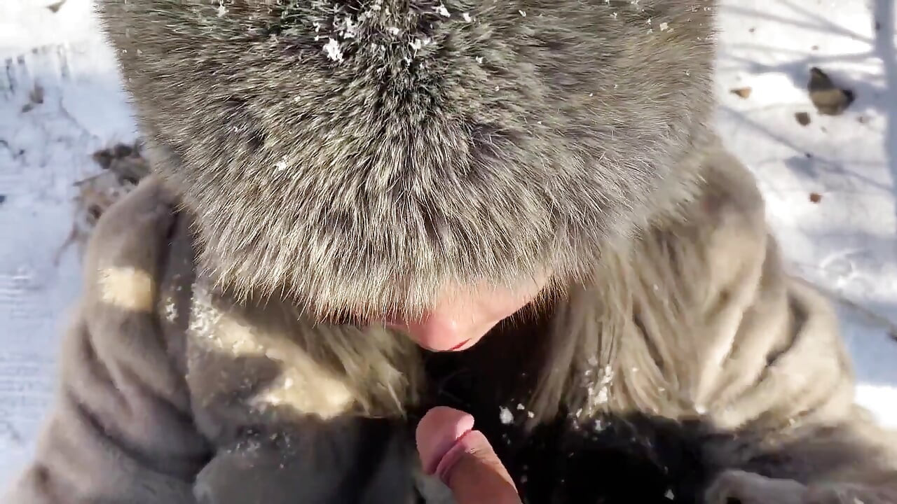 Vilu Vidish Is Sucking Dick in the Winter Forest