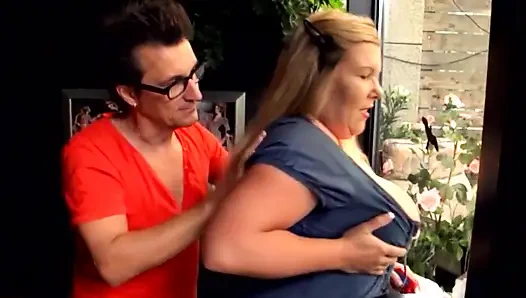 Wife with Big Natural Tits Sucks Husband's Cock and Gets Fucked Hard