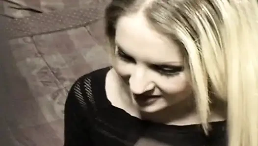 Naughty French Slut Got Face Fucked and Covered with Cum